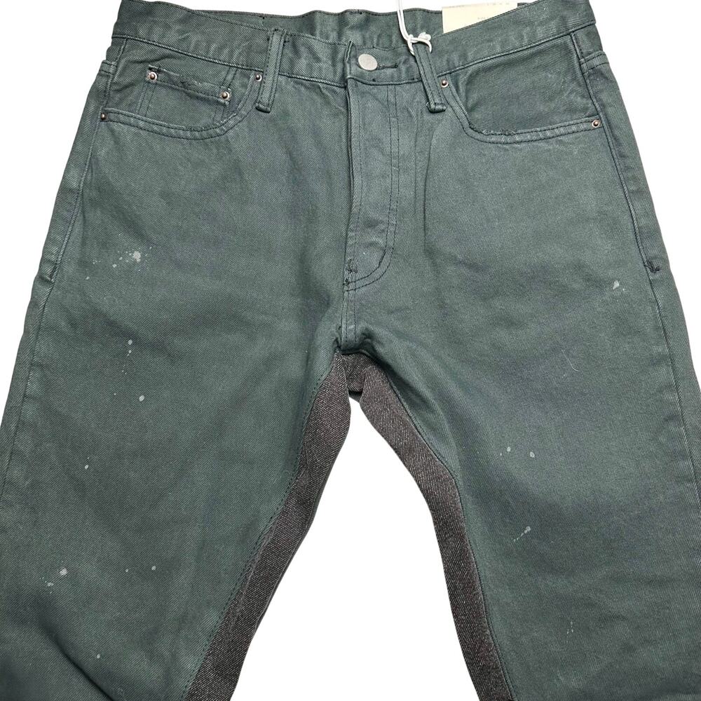 mnml | Men | Two Tone Streetwear Dirty Distressed Slim Flare Denim Jeans | Sz 29 - Picture 12 of 15
